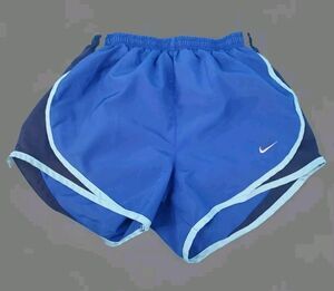 Nike Dri Fit Active Wear Shorts Juniors  Xs Gym Blue Lined Drawstring